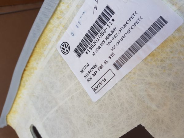Plafon textil VW Jetta 2016 limuzina 5C6867506AL 5C6 867 506 AL - Dezmembrari Auto - imagine 6
