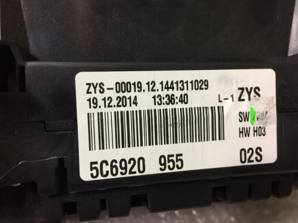 Ceasuri bord VW Jetta din 2015 5C6920955 5C6 920 955 - Dezmembrari Auto - imagine 2