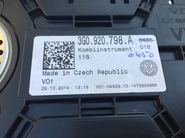 Ceasuri bord digitale VW Passat B8 3G0 920 798 A 3G0920798A info active - Dezmembrari Auto - imagine 2