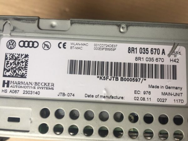 Multimedia MMI 3G+ SIM Audi A4 S4 RS4 A5 Q5 8R1035670A 8R1 035 670 A - Dezmembrari Auto - imagine 3