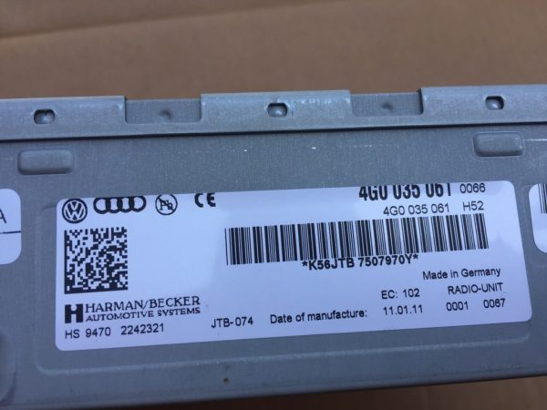Unitate radio / radio unit 4G0035061 4G0 035 061 Audi A4 A5 Q5 A6 A7 - Dezmembrari Auto - imagine 2