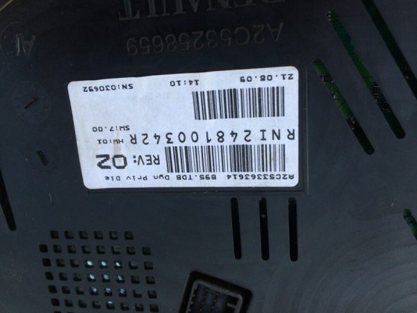 Ceasuri bord Renault Megane 3 din motor 1.5 dci cod 248100342R - Dezmembrari Auto - imagine 2