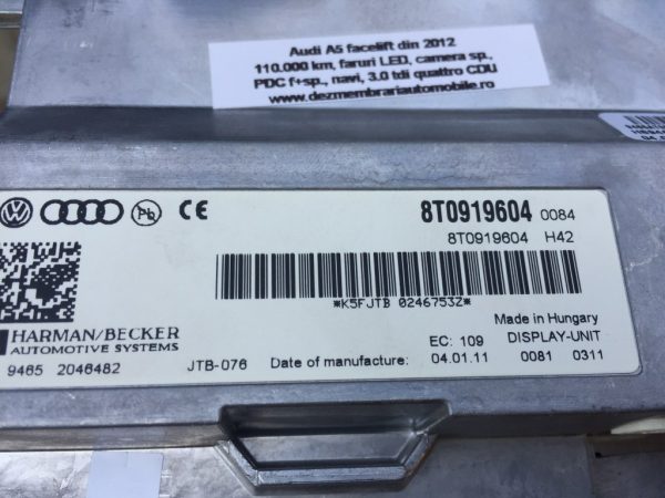 Sistem navigatie Audi A5 8T facelift din 2012 MMI 3G - Dezmembrari Auto - imagine 2