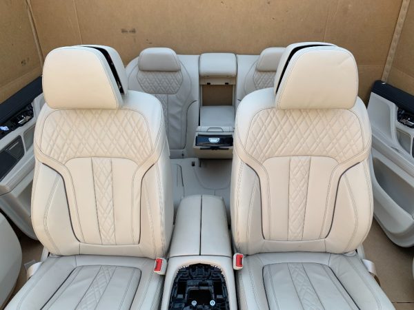 Interior complet din piele crem BMW G11 G12 2017 - Dezmembrari Auto - imagine 7