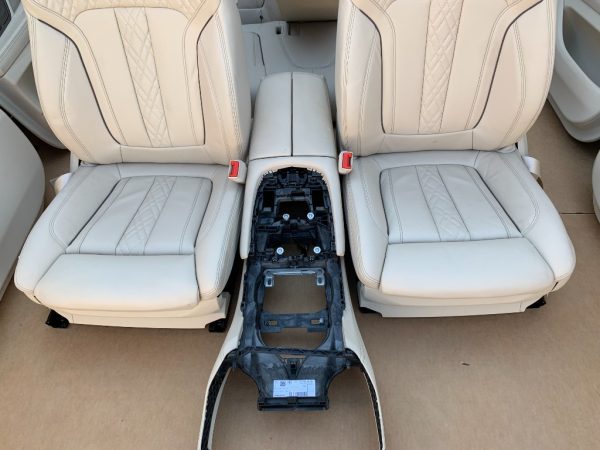 Interior complet din piele crem BMW G11 G12 2017 - Dezmembrari Auto - imagine 5