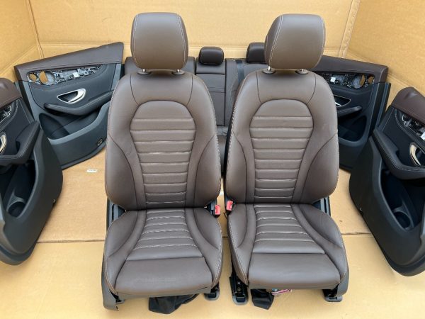 Interior scaune banchete fete usi cotiera piele maro Mercedes GLC X253 din 2017 la 0 km - Dezmembrari Auto - imagine 4