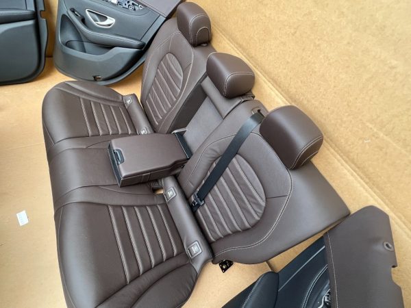 Interior scaune banchete fete usi cotiera piele maro Mercedes GLC X253 din 2017 la 0 km - Dezmembrari Auto - imagine 5
