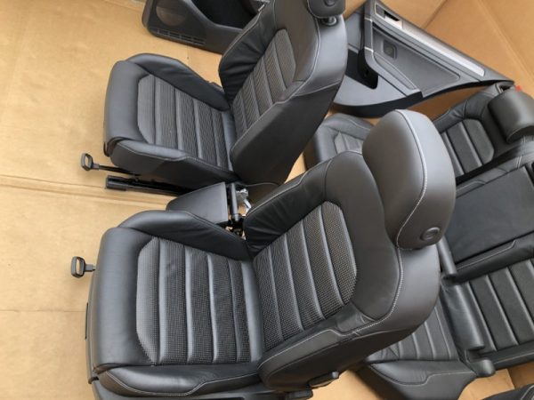 Interior piele perforata VW Golf 7 variant - scaune cu incalzire, banchete, cotiera - Dezmembrari Auto - imagine 7
