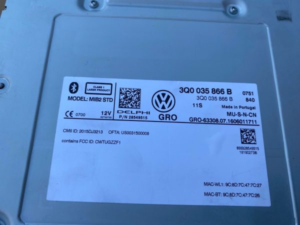 Navigatie mare cu display VW Passat B8 3Q0035866B 3Q0919606 3Q0 035 866 B 3Q0 919 606 - Dezmembrari Auto - imagine 2