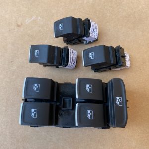 Set butoane geamuri cromate VW Golf 7 2019 5G0959857E 5G0959855N la 0 km - Dezmembrari Auto