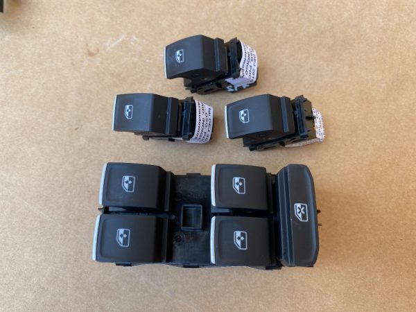Set butoane geamuri cromate VW Golf 7 2019 5G0959857E 5G0959855N la 0 km - Dezmembrari Auto
