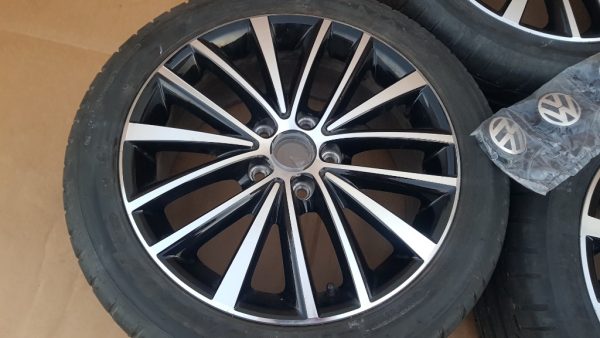 Set jante aliaj cu cauciucuri vara 225 45 R17 VW Jetta 2016 5C0601025AJ - Dezmembrari Auto - imagine 3