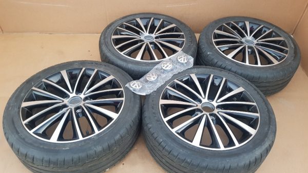 Set jante aliaj cu cauciucuri vara 225 45 R17 VW Jetta 2016 5C0601025AJ - Dezmembrari Auto