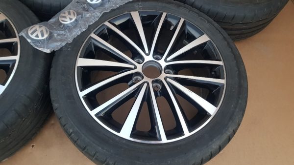 Set jante aliaj cu cauciucuri vara 225 45 R17 VW Jetta 2016 5C0601025AJ - Dezmembrari Auto - imagine 4