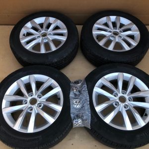 Set jante cu anvelope 205/60 R16 VW Touran 2017 5TA601025 5TA 601 025 - Dezmembrari Auto