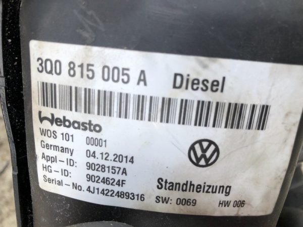Webasto cu telecomanda VW Passat B8 3Q0815005A 3Q0 815 005 A - Dezmembrari Auto - imagine 2